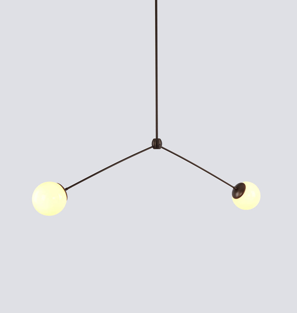 Pendant - 2 Globes (Bronze/Cream)