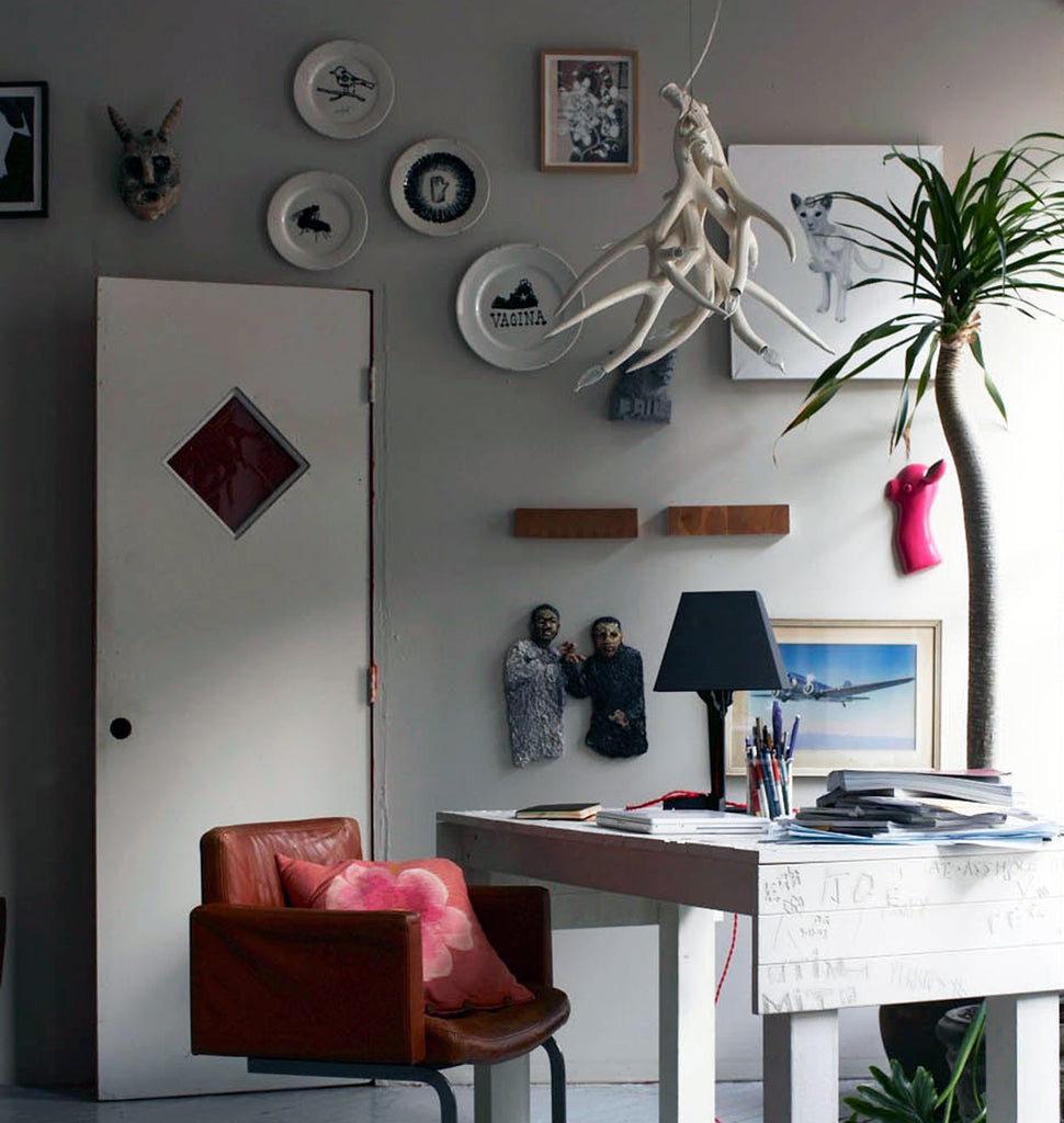 Chandelier - 4 Antlers (White) — The Future Perfect, New York