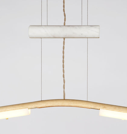 Roll Hill Counterweight Linear Pendant Brass COUNTPF ASH BRA WH 120