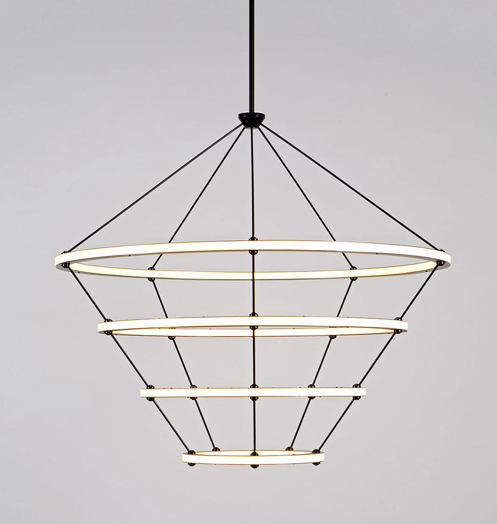 Chandelier - 4 Rings (Blackened steel)