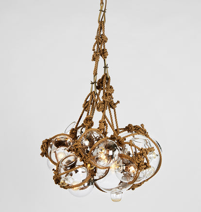 Knotty Bubbles | Chandelier - 1 Lg, 6 Sm Bubbles | Lindsey Adelman