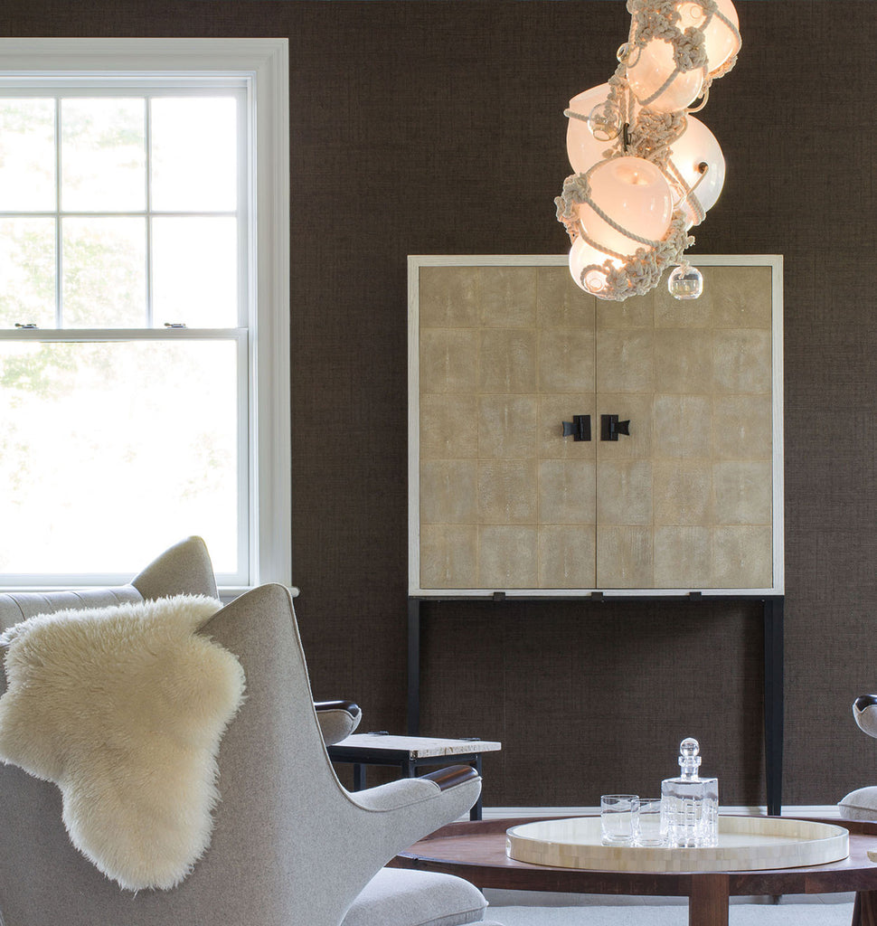 Custom Chandelier - 1 Lg, 2 Sm Bubbles, 5 Barnacles (Natural/Opal w/ Custom Clear Barnacles) — Bridgehampton, New York