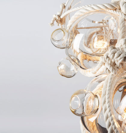 Knotty Bubbles | Chandelier - 1 Lg, 6 Sm Bubbles | Lindsey Adelman