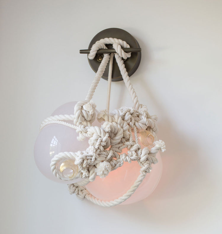 Sconce - Small (Natural/Opal) — East Hampton, New York