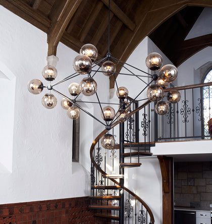 Roll Hill Modo 6 Sided Chandelier 21 Globes MODC6 BRZ SM 120 YLighting