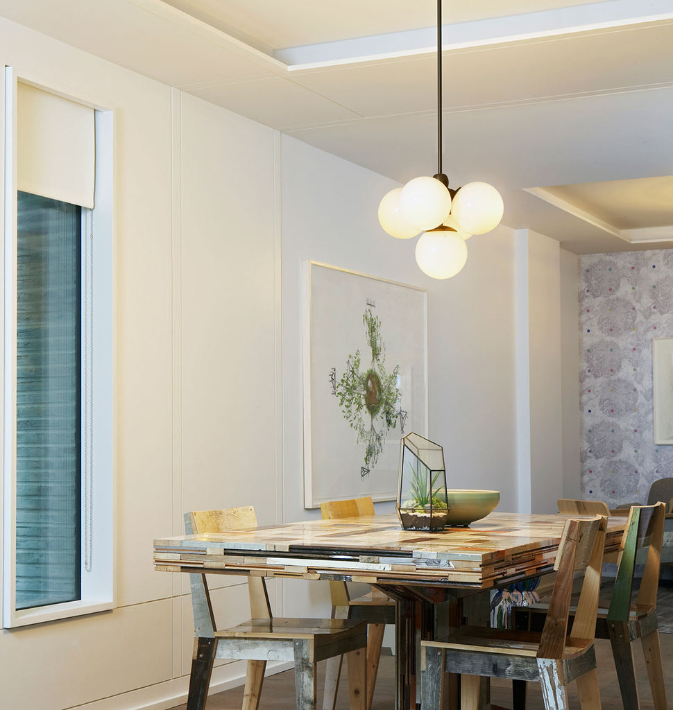 Pendant - 5 Globes (Bronze/Cream) — 14th Street, New York