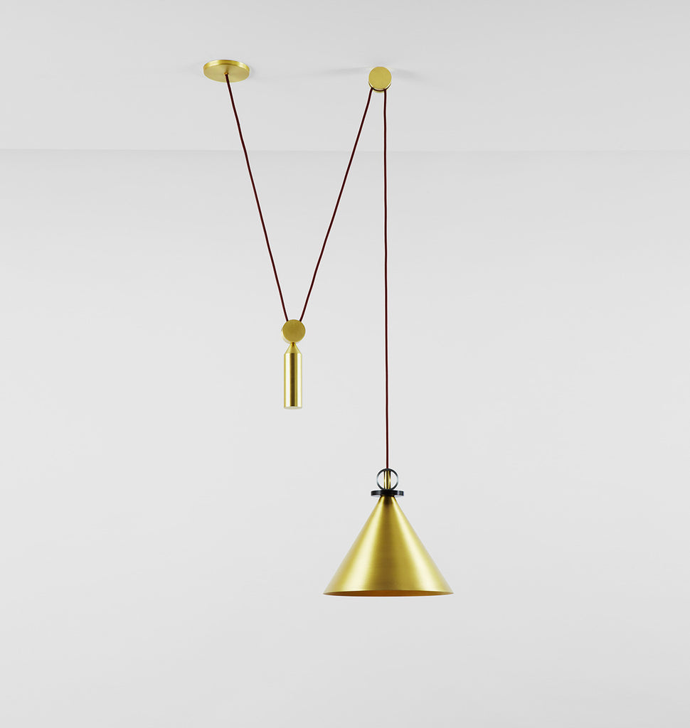 Pendant - Cone (Brushed brass)