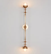Double Arm Sconce (Unlacquered brass/Clear glass)