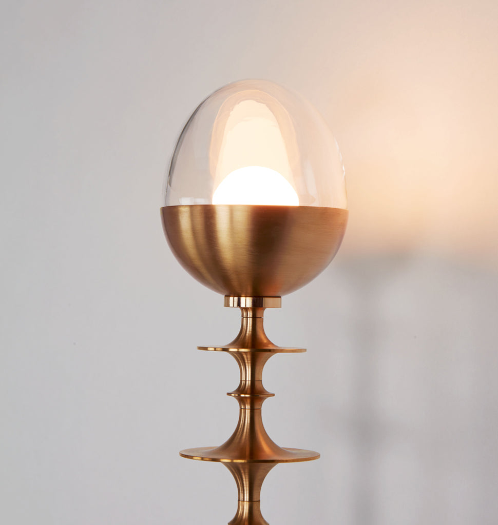 Double Arm Sconce (Unlacquered brass/Clear glass)