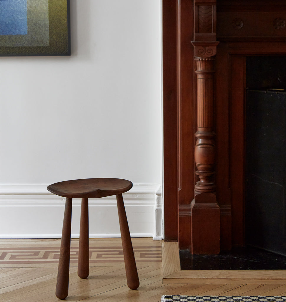 Taper Low Stool (Black walnut) — Brooklyn, New York. Image by Jeffrey Schad