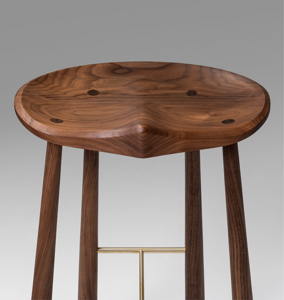 Taper Bar Stool (Black walnut)
