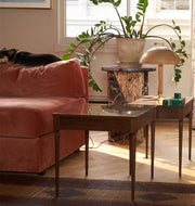 The Cain Side Table (Black Walnut/Brass) — Jenna Lyons Residence, New York City. Image by Sean Pressley