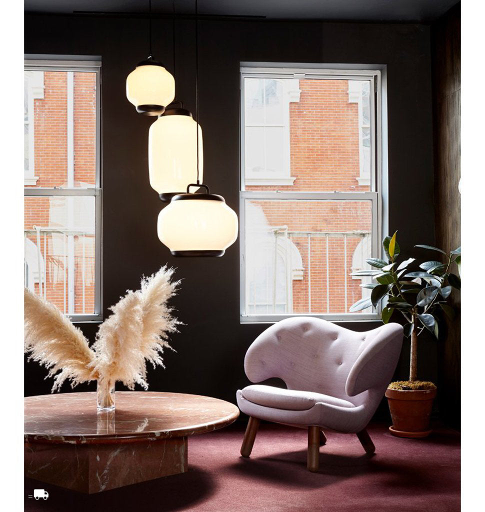 Pendant 01, 02, 03, Custom Configuration (Black/White) —  Roll & Hill Showroom, New York City. Image by Joseph De Leo