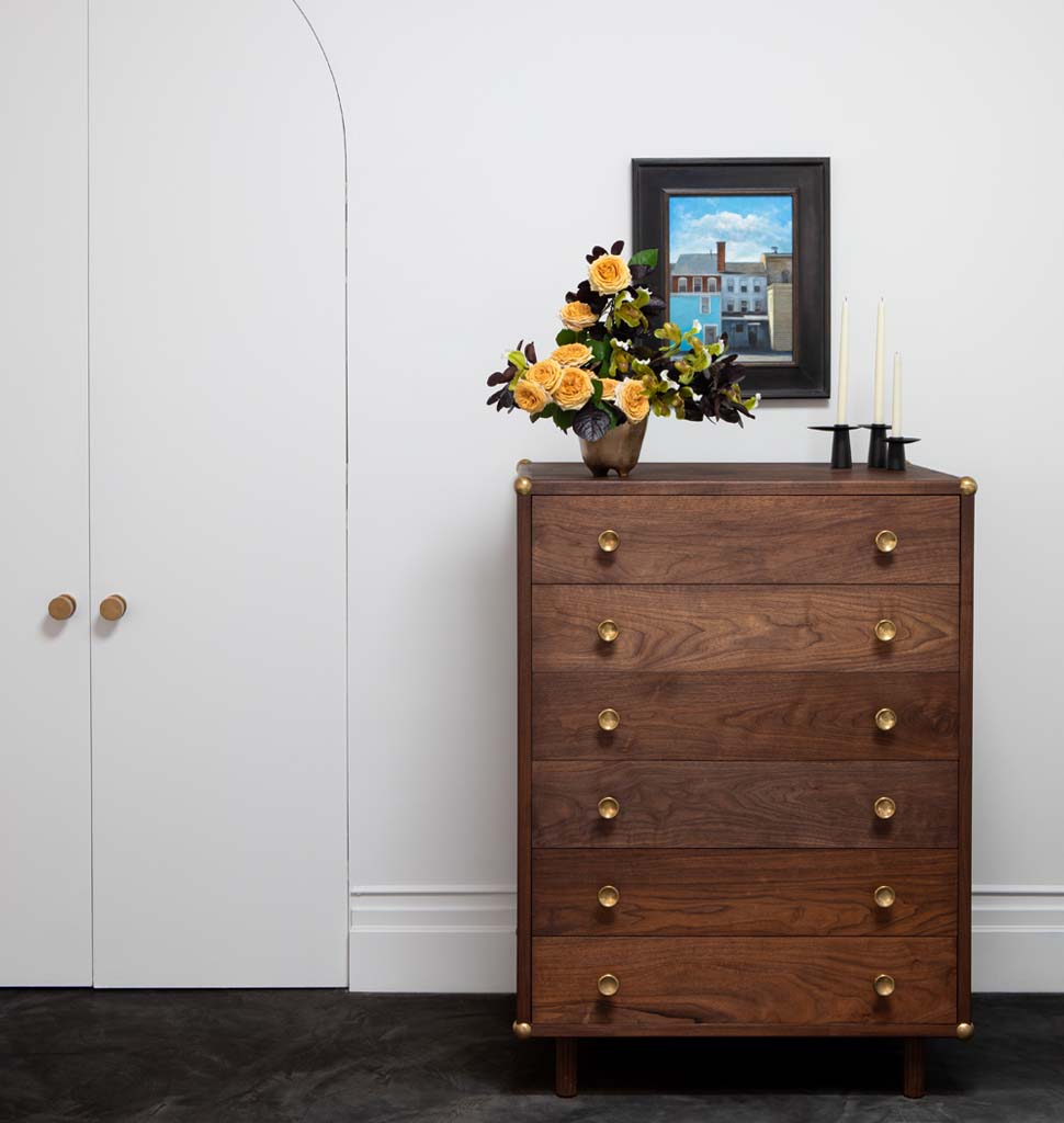 Lafayette Dresser (Black Walnut) — Roll & Hill Showroom, New York City. Image by Sarah Elliott