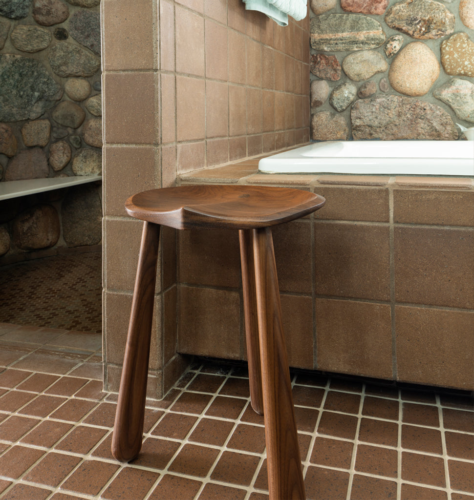 Taper Low Stool (Black walnut) — Holland, Michigan. Image by Jonathan Allen