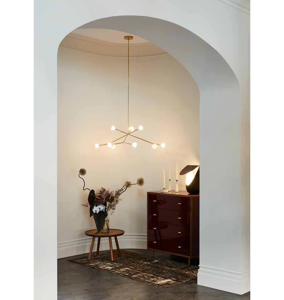 Chandelier - 9 Lights (Custom finish) — Roll & Hill Showroom, New York City. Image by Nicole Franzen