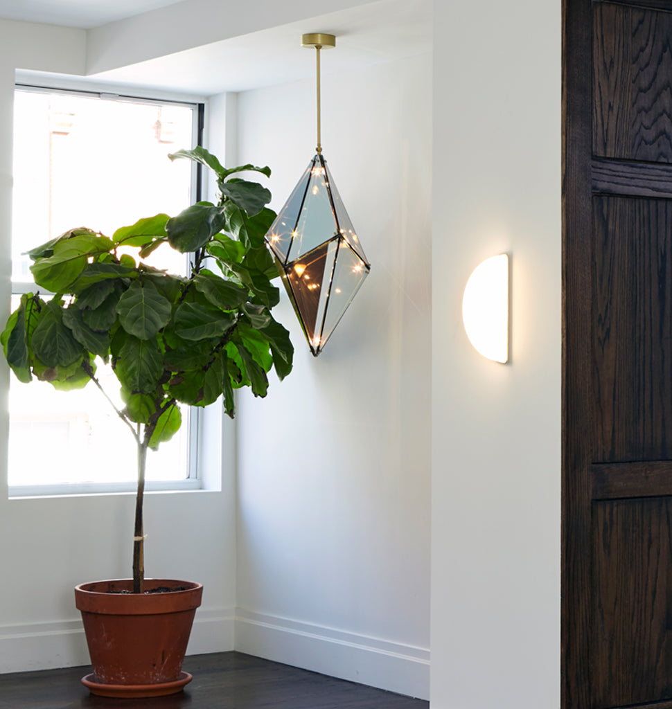 24 inches - Vertical (Brushed brass/Transparent mirror) — Roll & Hill Showroom, New York City. Image by Joseph De Leo