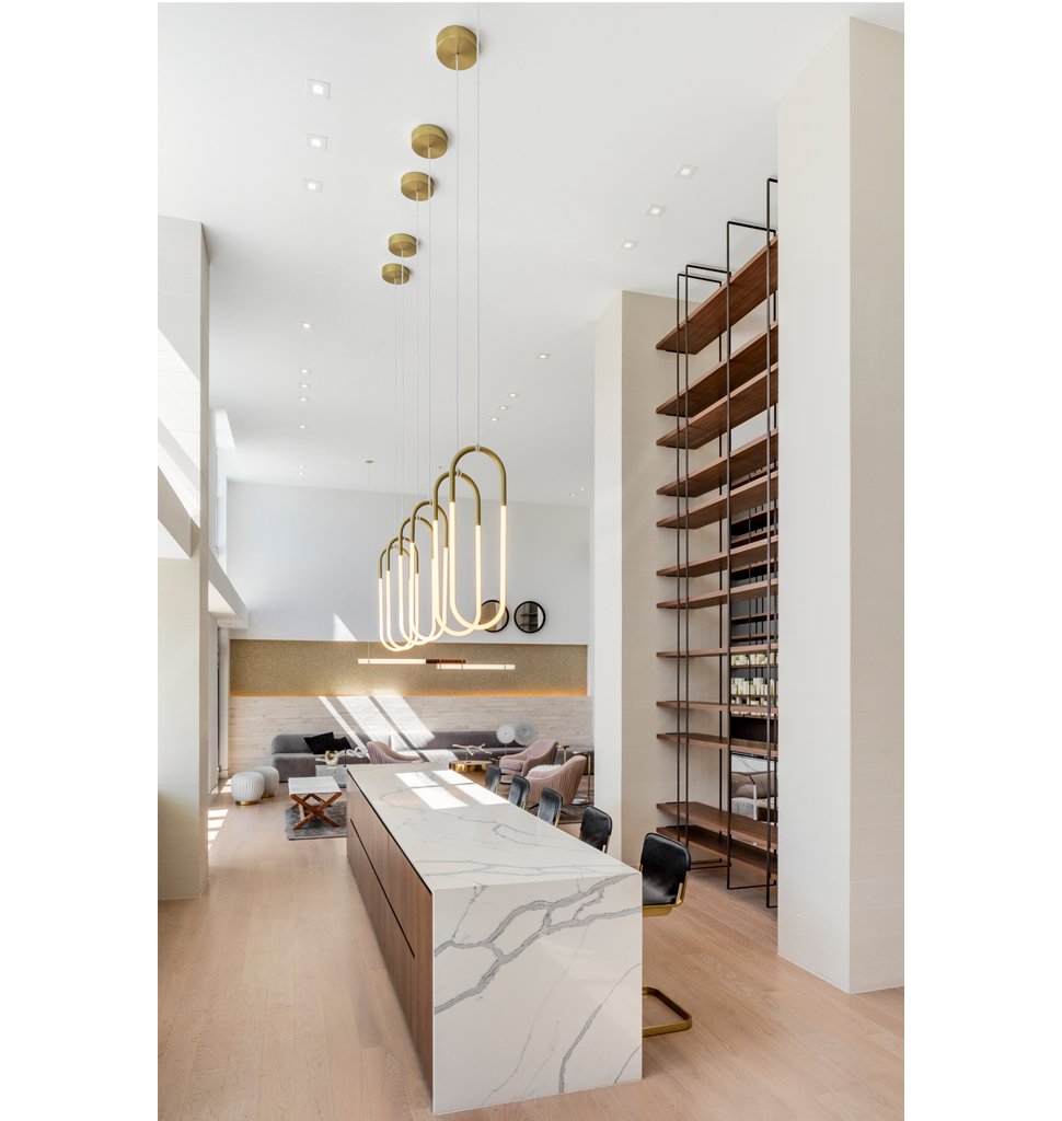 Loop 02 (Brushed Brass) — Miami, Florida. Interior by RS3 Design. Image by Kris Tamburello