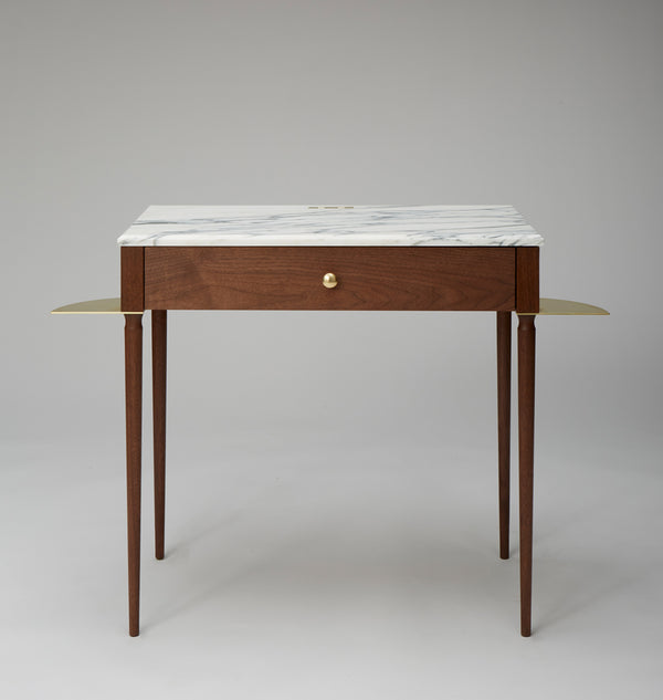 The Cain Nightstand (Black Walnut/Stone)