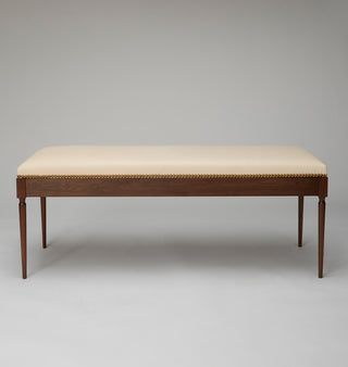 The Judy Bench (Black Walnut/Vachetta Leather)
