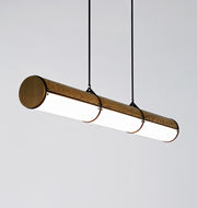 Straight - 3 Units (Black/Stained Oak)