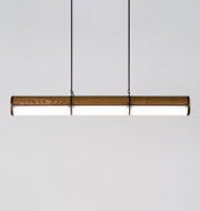 Straight - 3 Units (Black/Stained Oak)