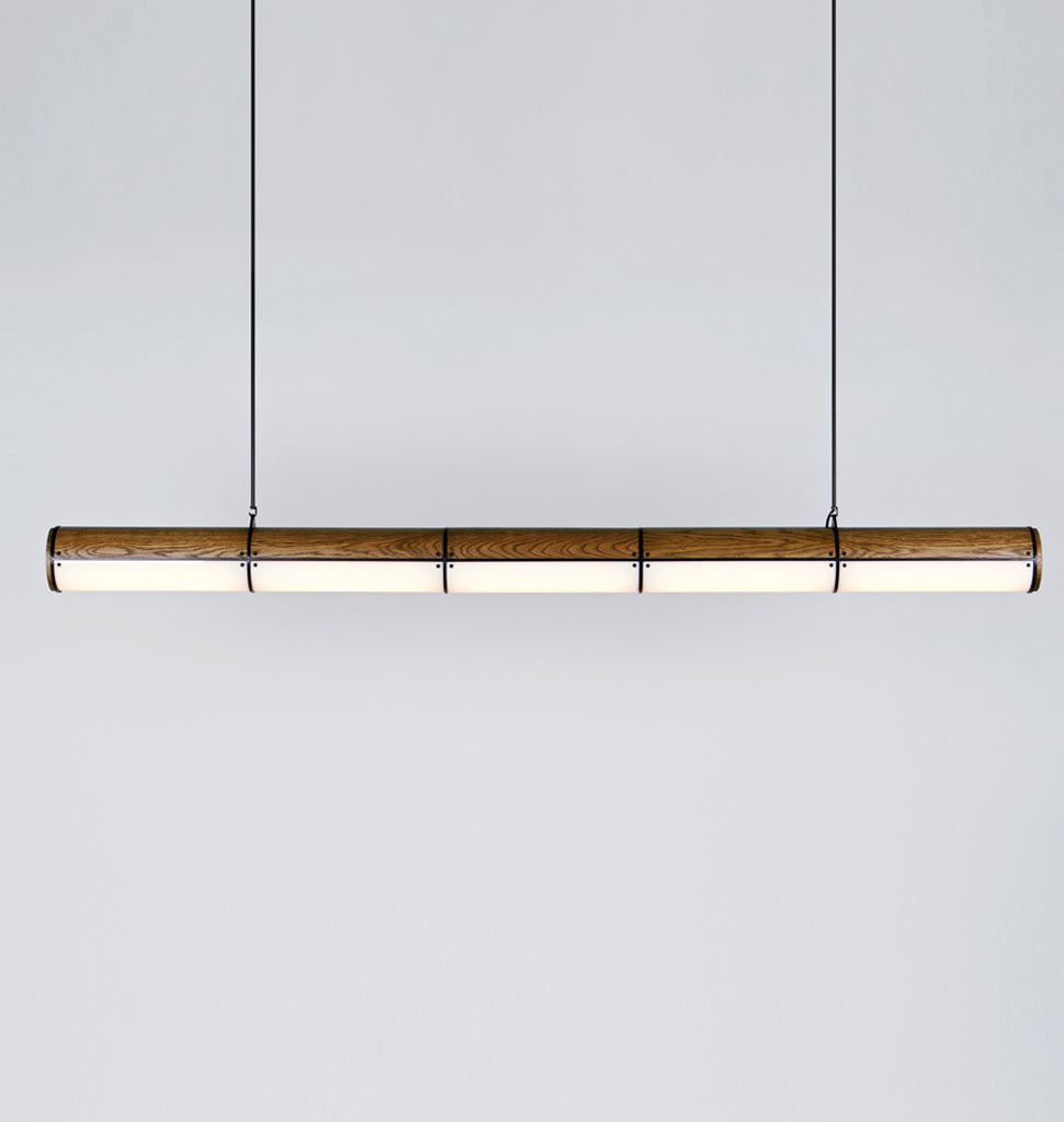 Straight - 5 Units (Black/Stained oak)